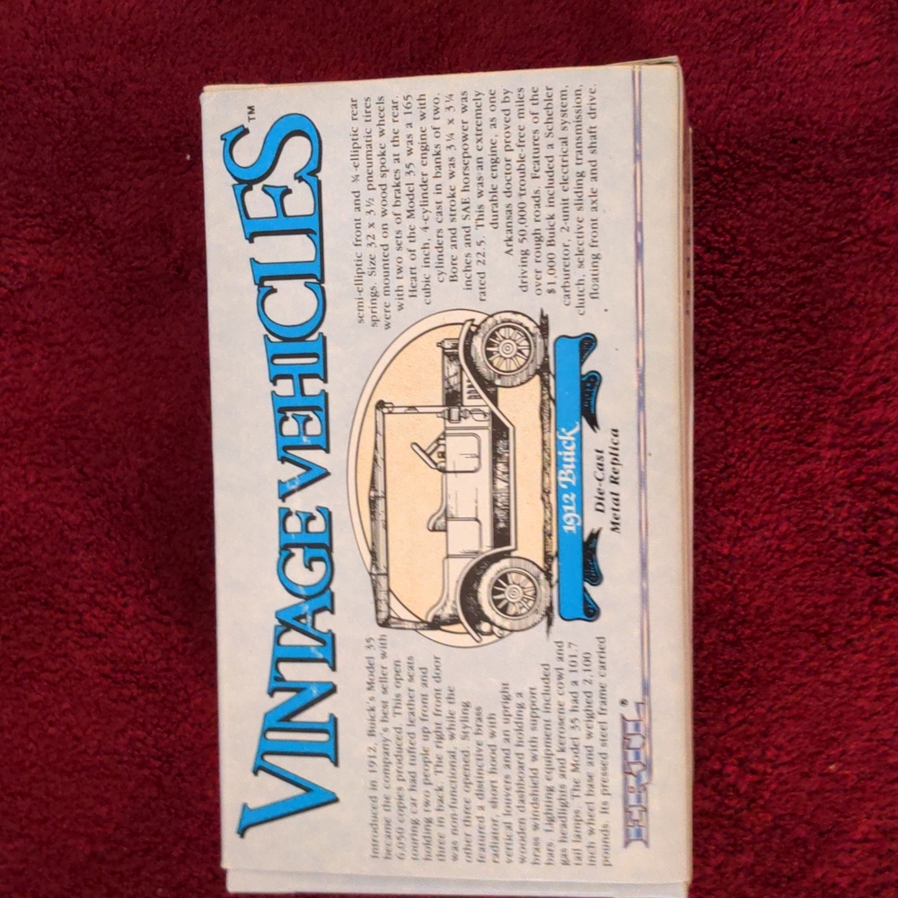 NWT Vintage ERTL 1912 Buick Vintage Vehicles 1/43 Scale Die-Cast. In Box … - Picture 8 of 9